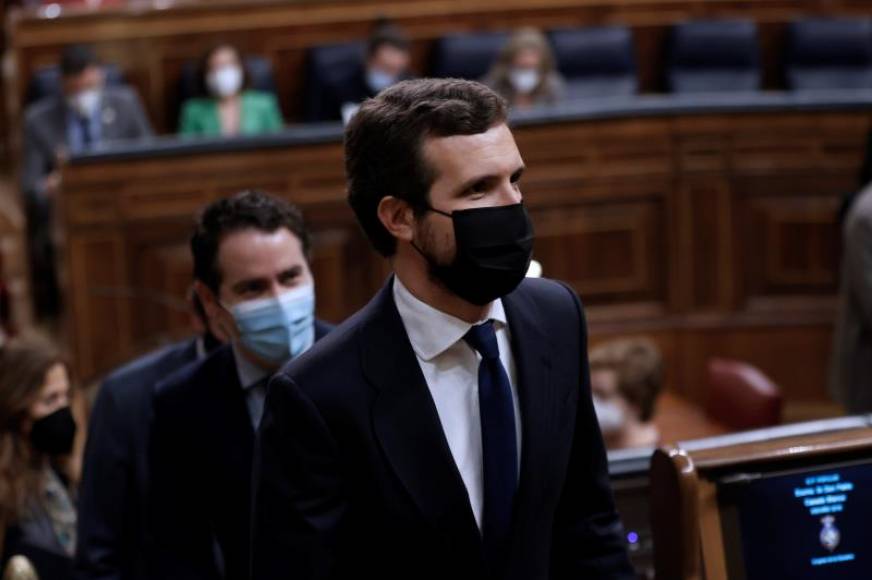 FOTOGRAFÍA. MADRID (ESPAÑA), 03.02.2021. El líder del Partido Popular, Pablo Casado, el miércoles en el Congreso. Efe