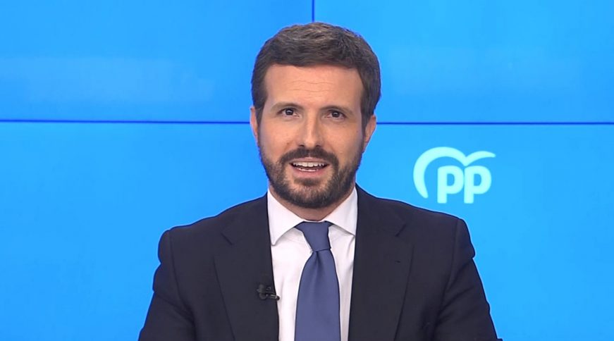 FOTOGRAFÍA. MADRID (ESPAÑA), 16.02.2021. Comité Ejecutivo Nacional del PP sobre la debacle electoral del PP en Cataluña el 14F. Pablo Casado. Ñ pueblo (1)