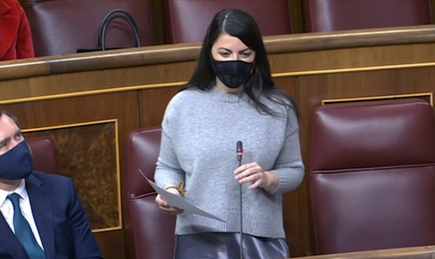 FOTOGRAFÍA. (MADRID) ESPAÑA, 18.02.2021. La secretaria general del Grupo Parlamentario VOX, Macarena Olona Choclán. Ñ pueblo (1)