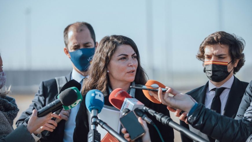FOTOGRAFÍA. PRISIÓN ESTREMERA (MADRID) ESPAÑA, 19.02.2021. La secretaria general del Grupo Parlamentario de VOX en el Congreso de los Diputados, Macarena Olona Choclán. Ñ Pueblo