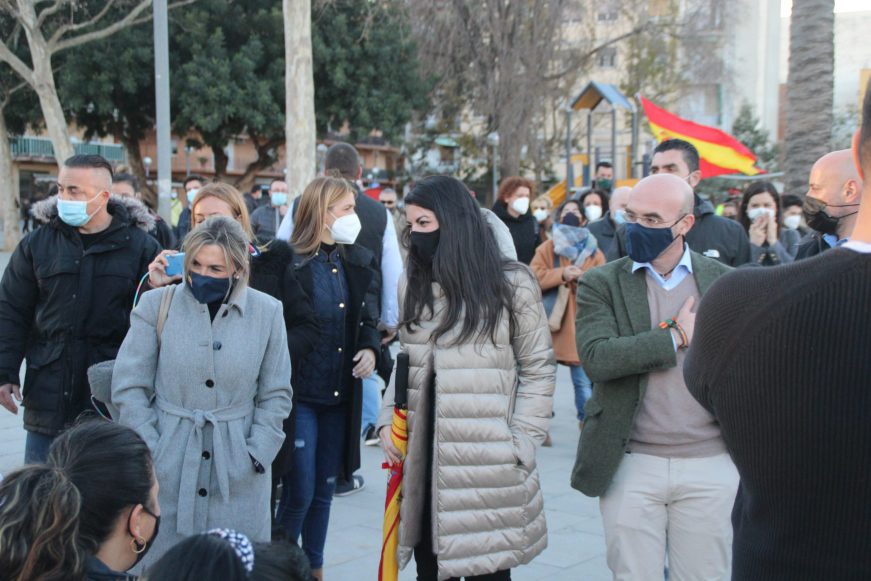 FOTOGRAFÍA. VILASECA (TARRAGONA) ESPAÑA, 10.02.2021. Mitin de VOX en Vilaseca (Tarragona) conOlona, Buxadé y Lázar. Ñ Pueblo (20)