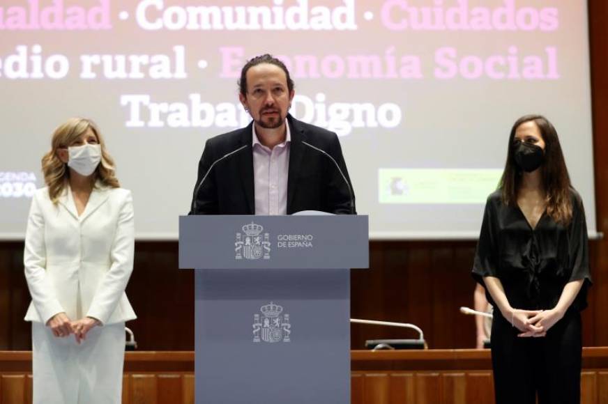 FOTOGRAFÍA. MADRID (ESPAÑA), 31.03.2021.Pablo Iglesias (c). Efe