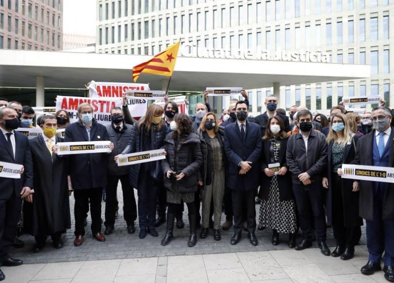 FOTOGRAFÍA. BARCELONA (ESPAÑA), 03.03.2021. Juicio contra los separatistas miembros del ilegal Síndico Electoral del golpe separatista del 1-O en Cataluña. Efe