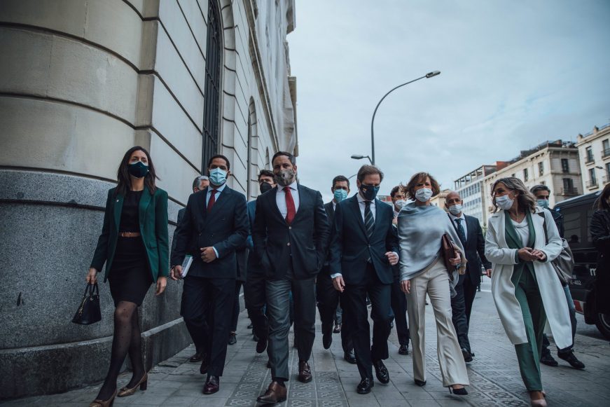 FOTOGRAFÍA. BARCELONA (ESPAÑA), 12.03.2021. plena de Constitución del Parlamento de Cataluña para la XII legislatura catalana con VOX. Ñ pueblo (3)