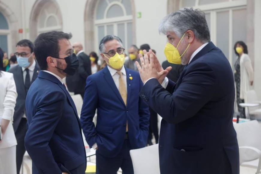 FOTOGRAFÍA. BARCELONA (ESPAÑA), 26.03.2021. El candidato de la ultraizquierda separatista ERC a la presidencia de la Generalitat, Pere Aragonès. Efe