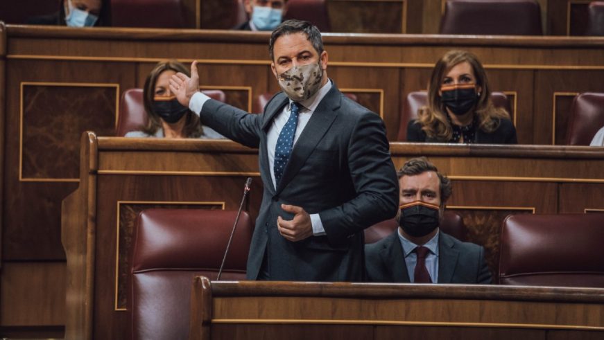 FOTOGRAFÍA. CONGRESO D ELOS DIPUTADOS (MADRID) ESPAÑA, 10.03.2021. El presidente de la formación verde VOX, Santiago Abascal Conde. Ñ Pueblo
