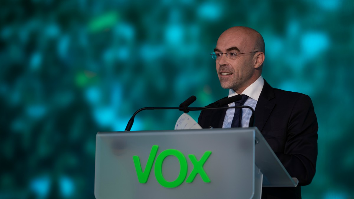 FOTOGRAFÍA. MADRID (ESPAÑA), 08.03.2021. El vicepresidente del Comité de Acción Política (CAP) de VOX, Jorge Buxadé,Ñ Pueblo