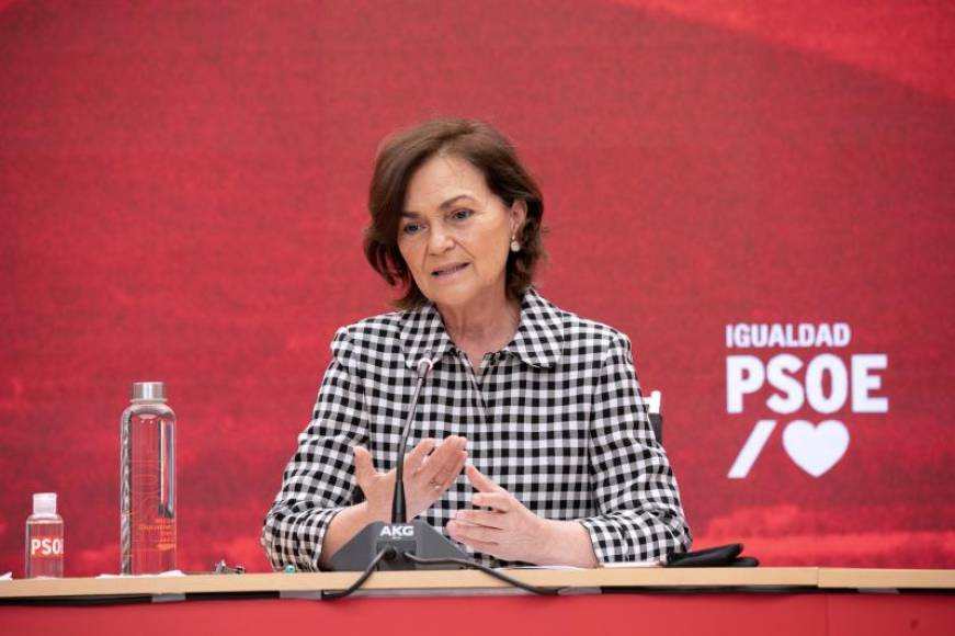FOTOGRAFÍA. MADRID (ESPAÑA), 21.03.2021. Carmen Calvo, vicepresidente primera del Gobierno de coalición socialcomunista del PSOE y la ultraizquierda Podemos. Efe