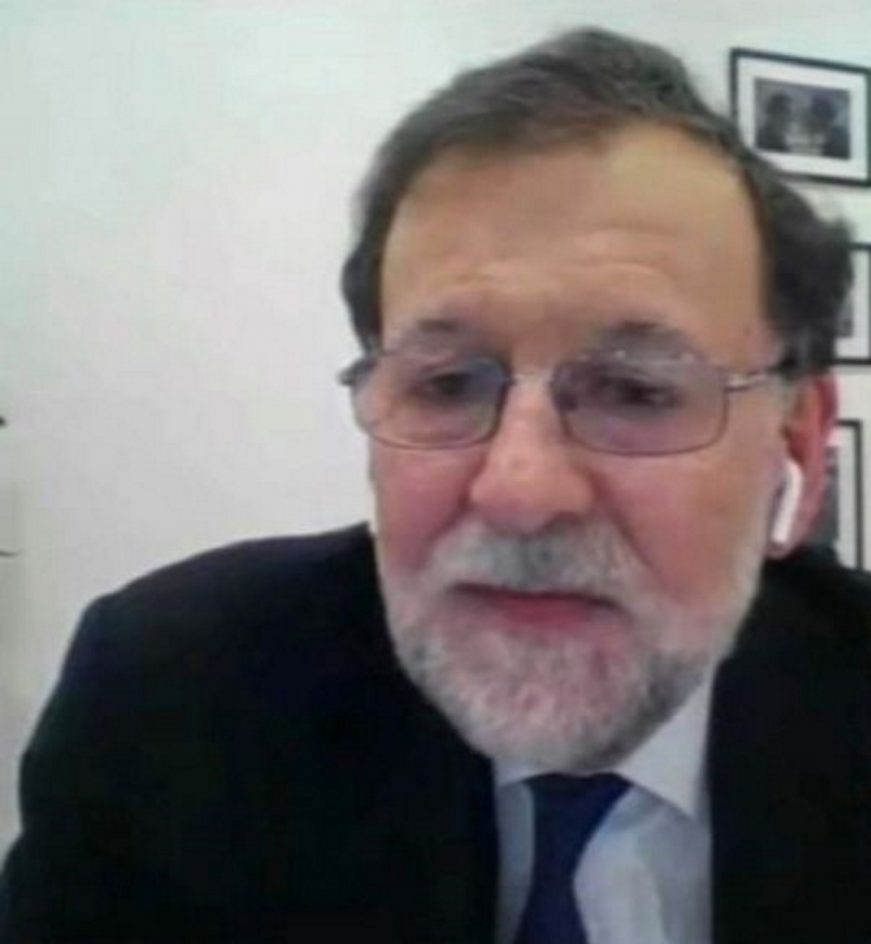 FOTOGRAFÍA. MADRID (ESPAÑA), 24.03.2021. Captura de vídeo de la declaración del expresidente del Gobierno Mariano Rajoy. Efe