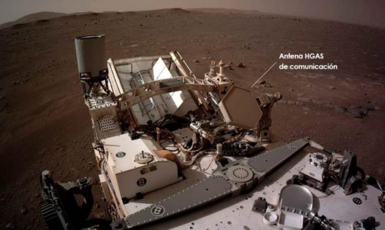 La antena española HGAS del Perseverance, a pleno rendimiento en Marte