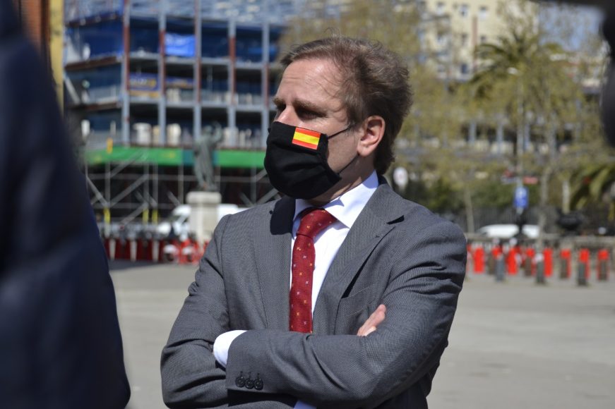 FOTOGRAFÍA. PLAZA ARCO DE TRIUNFO BARCELONA (BARCELONA) ESPAÑA, 18.03.2021. Ignacio Garriga Vaz de Concicao (I) junto a Juan garriga Doménech. Ñ Pueblo (3)