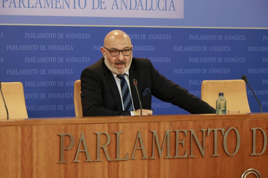 FOTOGRAFÍA. SEVILLA (ESPAÑA), 03.03.2021. El portavoz de VOX en el Parlamento de Andalucía, Alejandro Hernández. Ñ Puevlo (2)