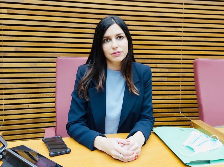 FOTOGRAFÍA. VALENCIA (ESPAÑA), 03.03.2021. La diputada del Grupo Parlamentario VOX Comunidad Valenciana, Miriam Turiel. Lasvocesdelpueblo (Ñ Pueblo)