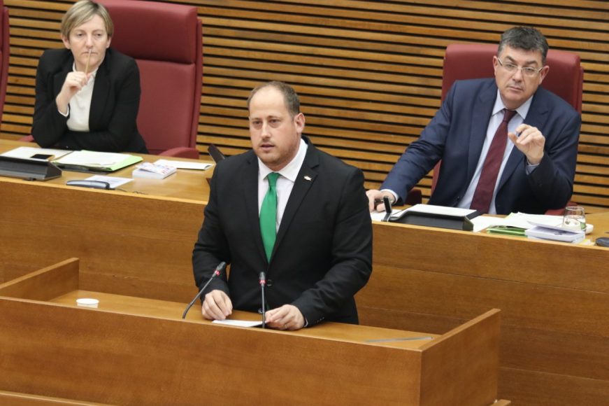 FOTOGRAFÍA. VALENCIA (ESPAÑA), 11.03.2021. El diputado del Grupo Parlamentario VOX Comunidad Valenciana, David García. Lasvocesdelpueblo (Ñ Pueblo)