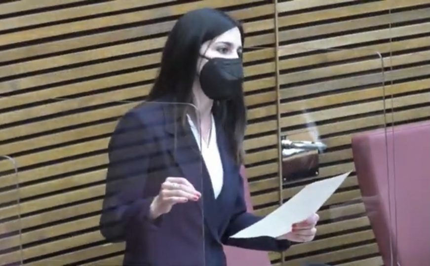 FOTOGRAFÍA. VALENCIA (ESPAÑA), 11.03.2021. La diputada del Grupo Parlamentario VOX Comunidad Valenciana, Miriam Turiel. Lasvocesdelpueblo (Ñ Pueblo)