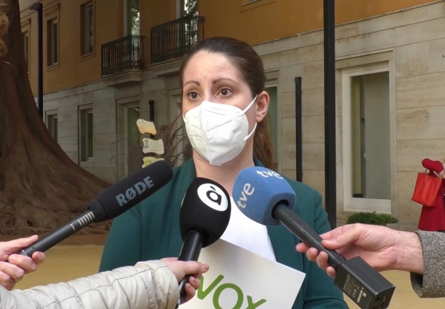 FOTOGRAFÍA. VALENCIA (ESPAÑA), 30.03.2021. La Portavoz del Grupo Parlamentario VOX Comunidad Valenciana, Ana Vega Campos. (Ñ Pueblo)
