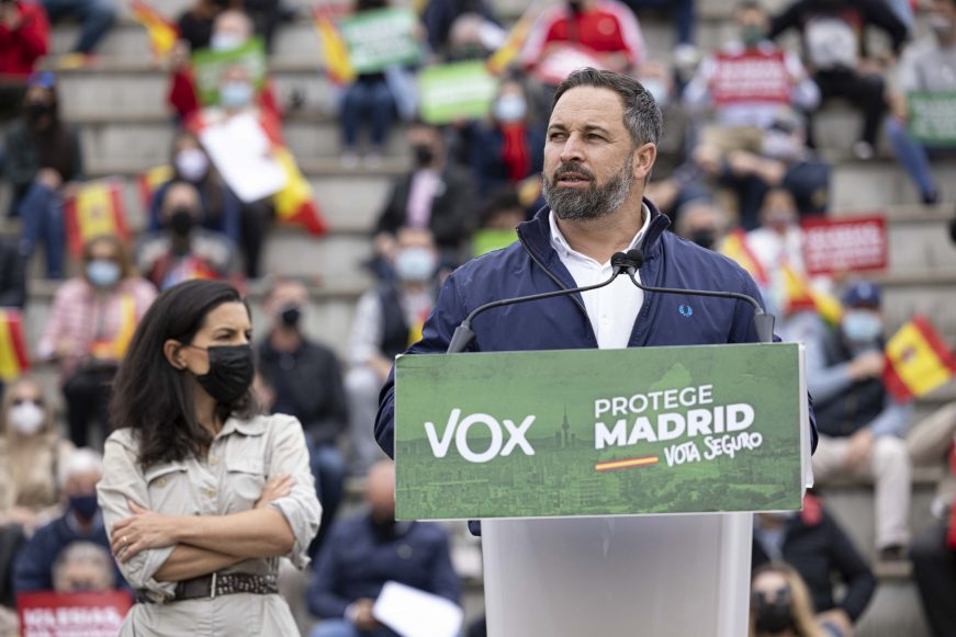 FOTOGRAFÍA. SAN SEBASTIÁN DE LOS REYES (MADRID) ESPAÑA, 24.04.2021. Gran acto electoral del 4M de VOX. Ñ Pueblo (16)
