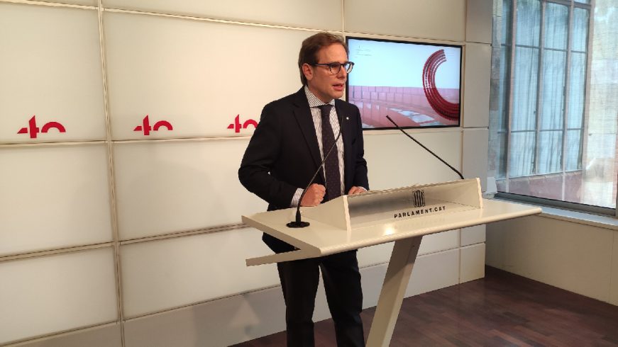 FOTOGRAFÍA. BARCELONA (ESPAÑA), 20.04.2021. El portavoz del Grupo Parlamentario de VOX en el Parlamento de Cataluña, Juan Garriga Doménech. Ñ Pueblo