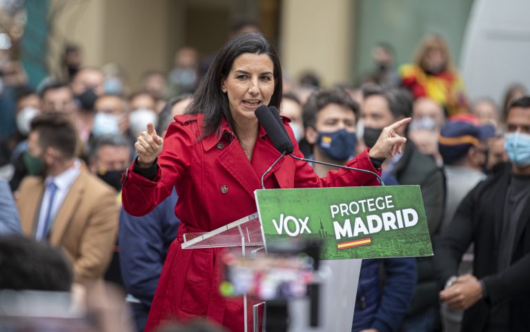La candidata de VOX Rocío Monasterio tras expulsar a Pablo Iglesias del debate del 4M: «Comenzamos la legislatura echando a Pablo Iglesias»