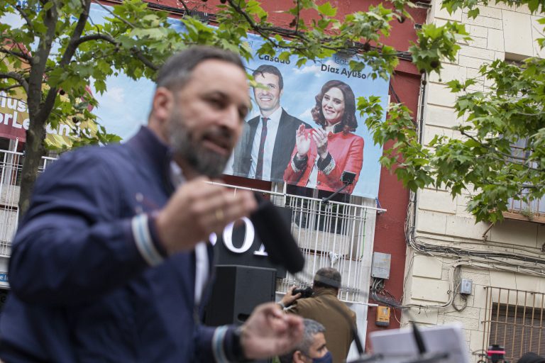Fotografías del mitin del 4M de VOX en Leganés: «VOX no ha engañado a nadie y eso va a seguir siendo así»
