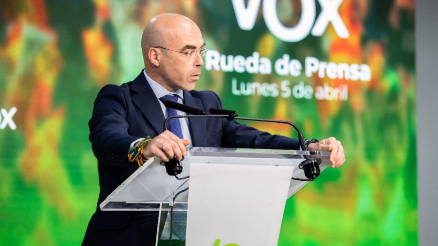 FOTOGRAFÍA. MADRID (ESPAÑA), 05.04.2021. El vicepresidente primero del Comité de Acción Política (CAP) y eurodiputado de VOX, Jorge Buxadé. (Ñ Pueblo)