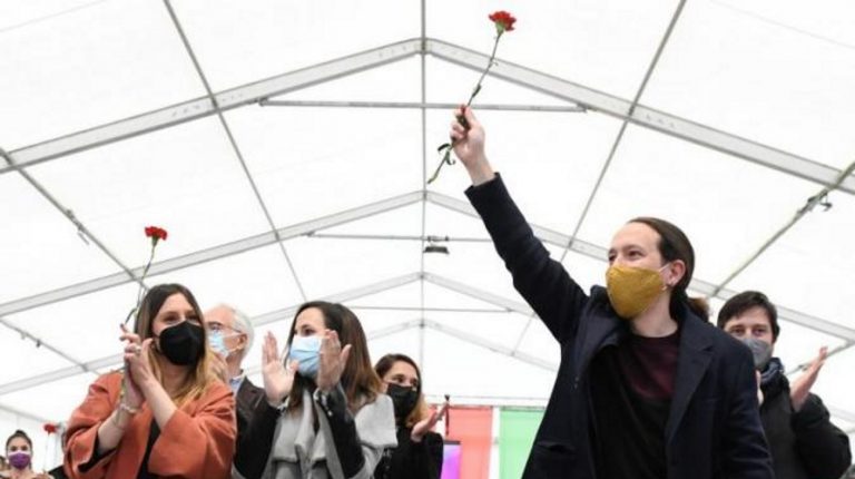 Pablo Iglesias y Podemos: «El PP y VOX odian la democracia: los herederos de Franco, son la oscuridad y gente con muy poco corazón»