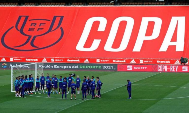 FC Barcelona tomó con el césped del Estadio La Cartuja para la final de la Copa del Rey ante Athletic Club