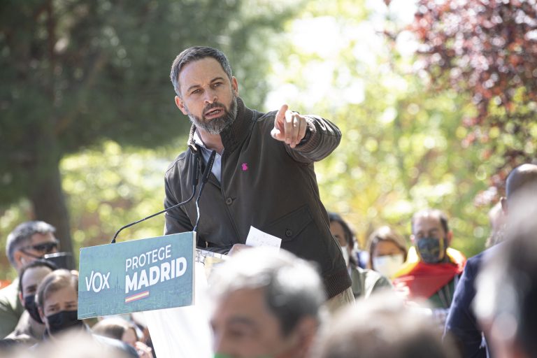 Abascal: «Es absolutamente esencial que Rocío Monasterio gane las elecciones» del 4M u obtenga «una gran fuerza» para que Ayuso (PP) «no vaya por una deriva izquierdista»