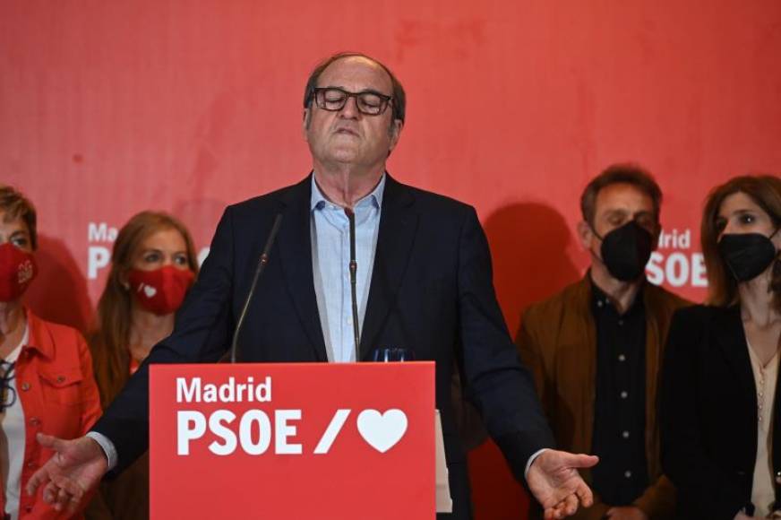 FOTOGRAFÍA (MADRID) ESPAÑA, 04.05.2021. El candidato del PSOE a la presidencia de la Comunidad de Madrid, Ángel Gabilondo, comparece ante los medios esta noche electora. Efe