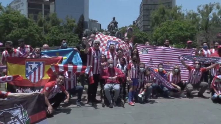 Hinchas mexicanos del Atlético de Madrid celebran la «bendita manera de sufrir»