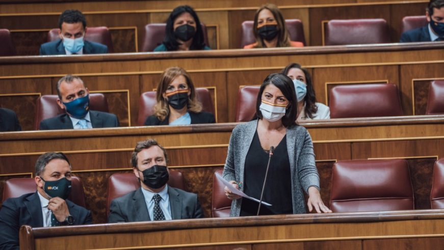 FOTOGRAFÍA. CONGRESO DE LOS DIPUTADOS (MADRID) ESPAÑA 12.05.2021. La secretaria general del Grupo Parlamentario de VOX en el Congreso de los Diputados, Macarena Olona Choclán, Ñ Pueblo