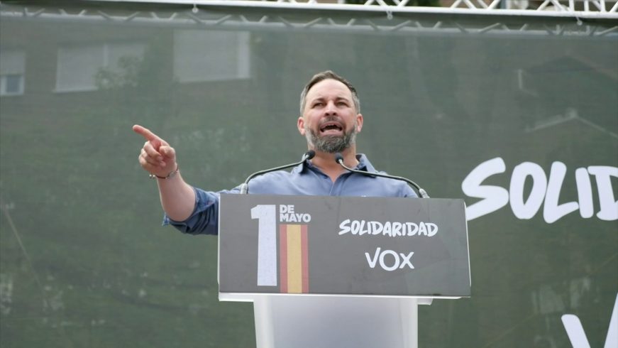 FOTOGRAFÍA. MADRID (ESPAÑA), 01.05.2021. VOX y el sindicato de los trabajadores españoles Solidaridad, el 1 de mayo en Madrid. Ñ pueblo (4)