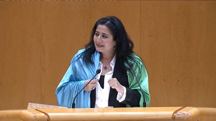 FOTOGRAFÍA. MADRID (ESPAÑA), 12.05.2021. La senadora del Grupo Parlamentario Ciutadans Partit de la Ciutadanía-Ciudadanos (GPCs), Carla Santiago. Ñ Pueblo