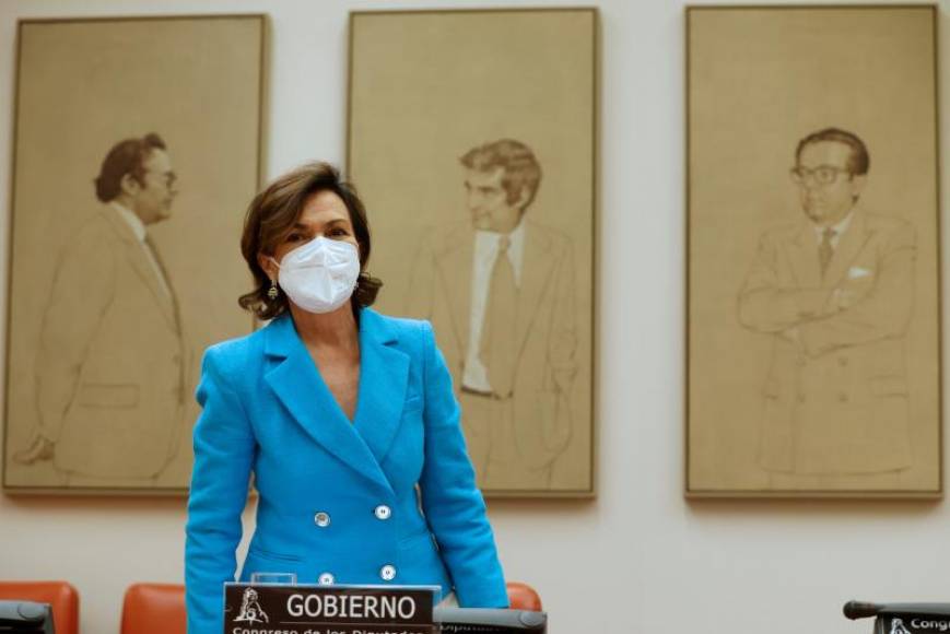 FOTOGRAFÍA. MADRID (ESPAÑA), 12.05.2021. La vicepresidente primera del Gobierno y ministra de la Presidencia, Relaciones con las Cortes y Memoria Democrática, Carmen Calvo. Efe