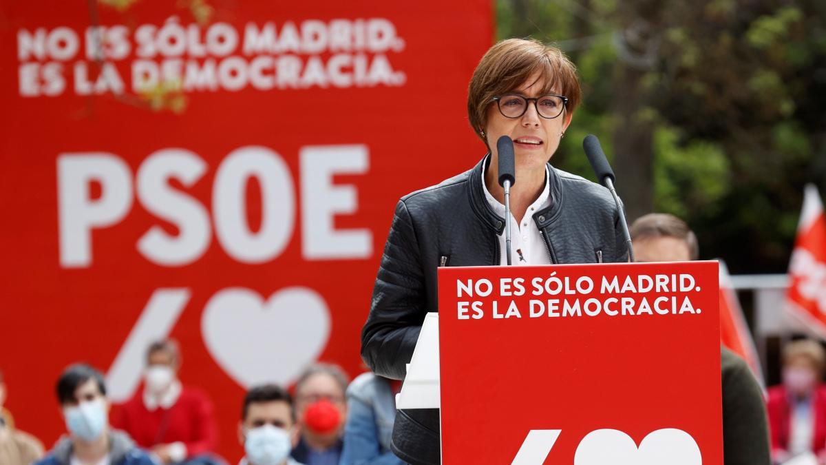FOTOGRAFÍA. MADRID (ESPAÑA), 24.04.2021. La Directora General de la Guardia Civil, María Gámes Gamés pide el voto para el PSOE al 4M de Madrid. Efe