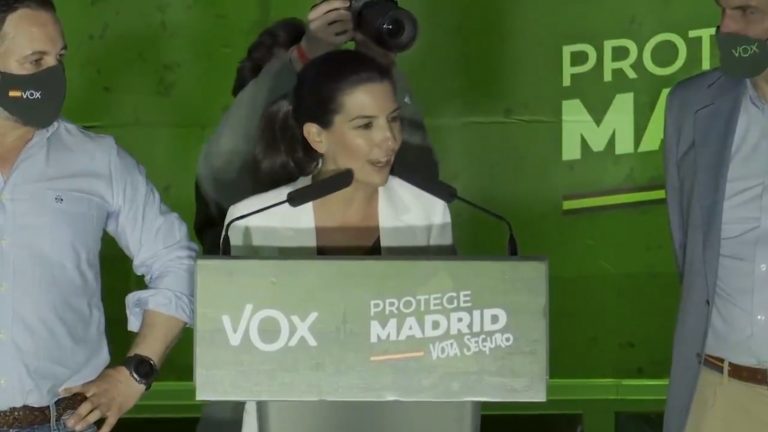 Abascal agradece al «pueblo de Madrid» su «conciencia cívica, social y patriótica por movilizarse frente a los enemigos de la Nación y del orden constitucional»