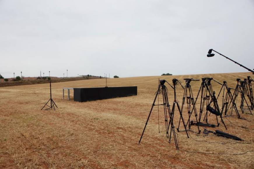 FOTOGRAFÍA. BARCELONA (ESPAÑA), 23.06.2021. Aspecto de los preparativos del acto que se celebrara esta mañana en las inmediaciones del Centro Penitenciario de Lledoners. Efe