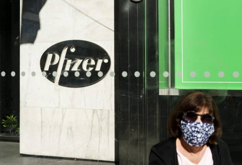 FOTOGRAFÍA. NUEVA YORK (ESTADOS UNIDOS), 15.06.2021. Sede de la farmacéutica Pfizer en Nueva York, EEUU. Efe