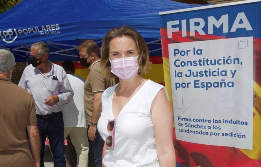 FOTOGRAFÍA. ALFARO (ESPAÑA), 12.06.2021. La portavoz en el Congreso y diputada popular nacional, Cuca Gamarra; (c). Efe