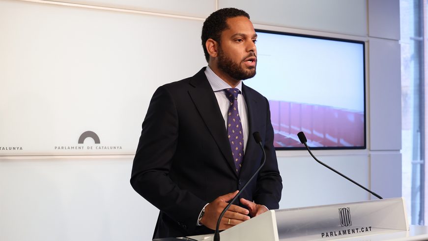 FOTOGRAFÍA. BARCELONA (ESPAÑA), 28.06.2021. El presidente del Grupo Parlamentario de VOX en el Parlamento de Cataluña; Ignacio Garriga Vaz de Concicao. (Ñ Pueblo)