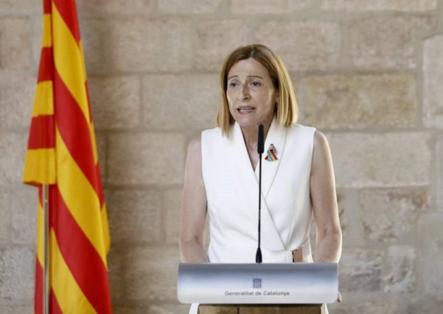 FOTOGRAFÍA. BARCELONA (ESPAÑA), 28.06.2021. La indultada política presa del procés, expresidente del Parlamento de Cataluña, Carme Forcadell Lluís (ERC). Efe