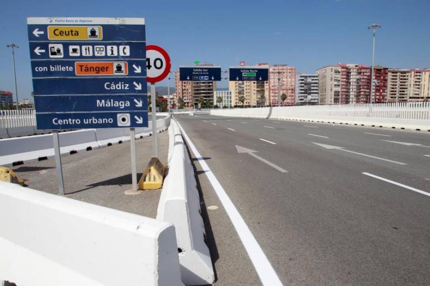 FOTOGRAFÍA. CÁDIZ (ESPAÑA), 06.06.2021. Acceso al puerto de Algeciras (Cádiz) sin tráfico. Efe