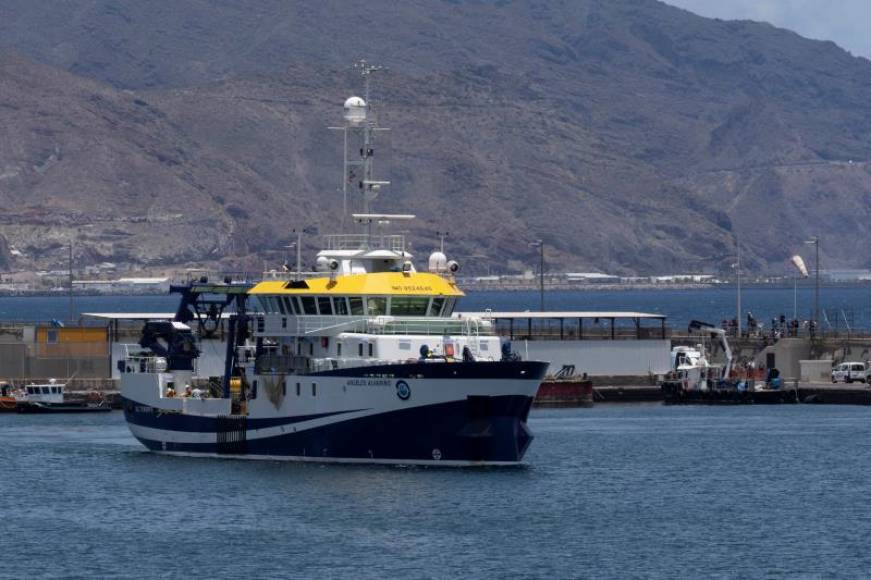 FOTOGRAFÍA. LAS PALMAS DE GRAN CANARIA (ESPAÑA), 14.06.2021. El buque del Instituto Español de Oceanografía 'Ángeles Alvariño'. Efe