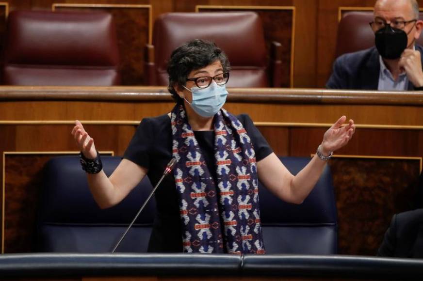 FOTOGRAFÍA. MADRID (ESPAÑA), 09.06.2021. La ministra de Asuntos Exteriores, Arancha González Laya, este miércoles en el Congreso de los Diputados. Efe