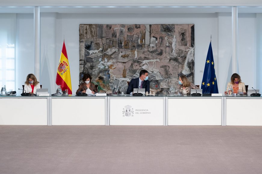 FOTOGRAFÍA. MADRID (ESPAÑA), 25.06.2021. El presidente del Gobierno de coalición de España, Pedro Sánchez Pérez Castejón (c),. Ñ Pueblo