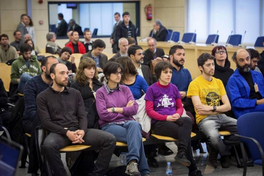 FOTOGRAFÍA. MADRID (ESPAÑA), AÑO 2011. Juicio por el asedio al Parlamento autonómico de Cataluña este mes de junio de 2011 en la Audiencia Nacional. Efe