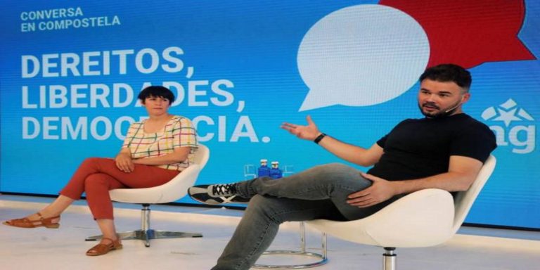 Ana (BNG) y Rufián (ERC) tachan de «gamberros, anticalanes y antigallegos» a los de Colón contra los indultos
