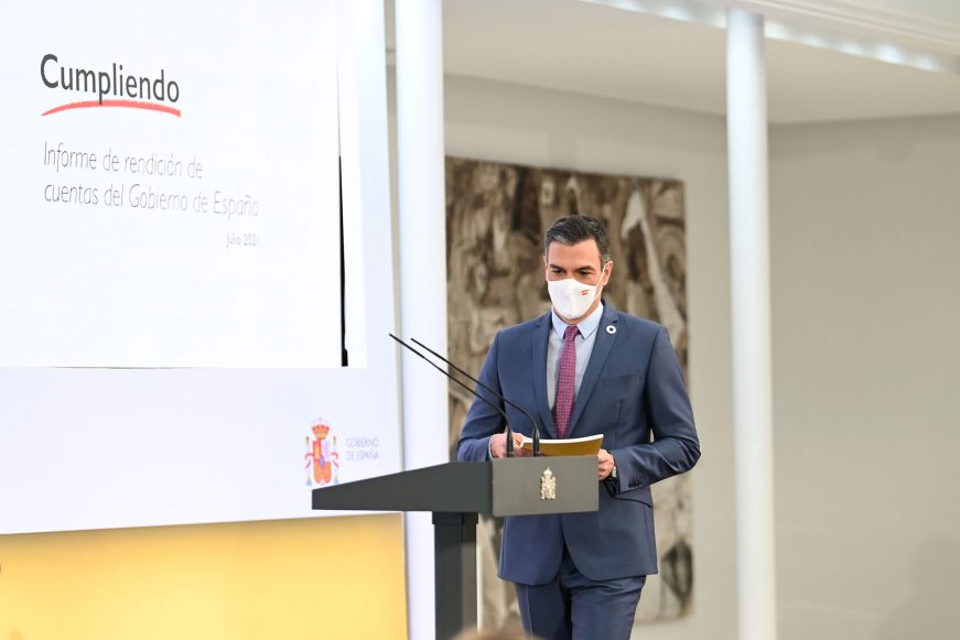 FOTOGRAFÍA. MADRID (ESPAÑA), 29.07.2021. El presidente del Gobierno de coalición socialcomunista de España, Pedro Sánchez Pérez Castejón. Ñ Pueblo (2)