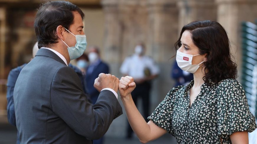 FOTOGRAFÍA. MADRID (ESPAÑA), 30.07.2021. La presidente madrileña, Isabel Díaz Ayuso, asiste este viernes en la Conferencia de los Presidentes Autonómicos. Efe