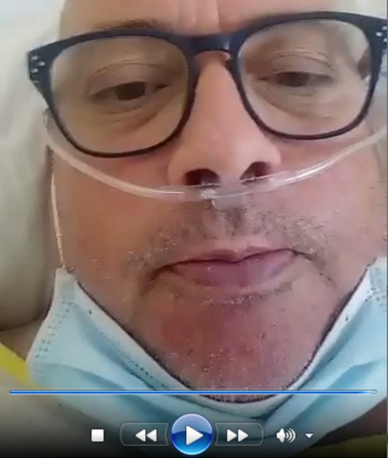 Francisco José Moreno Meno, ingresado por la vacuna COVID 19 con infarto pulmonar, asfixia y trombosis pulmonar